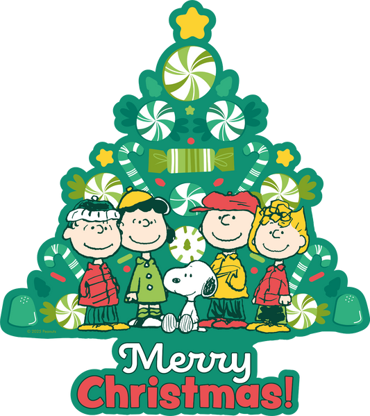 317019121 PEANUTS Peppermint Christmas tree wooden puzzle  11.4 x 12" 200pc