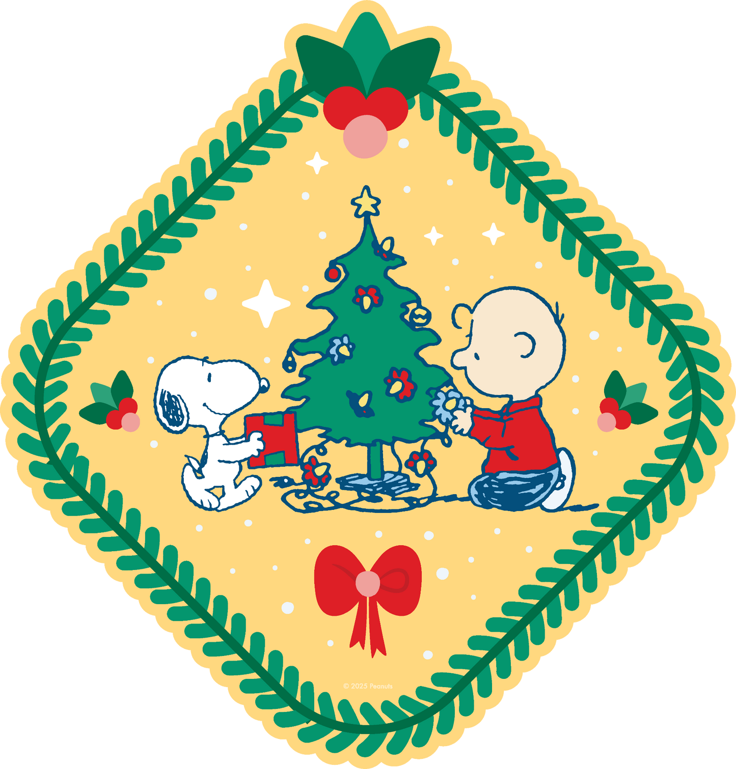 317019120 PEANUTS Merry Christmas wooden puzzle  11.4 x 12" 200pc