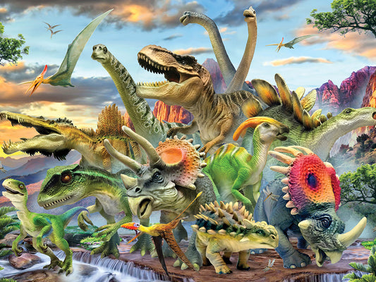 Puzzlr Dinosaurs Howard Robinson 3D Jigsaw Puzzle 10353 500pc  24x18"