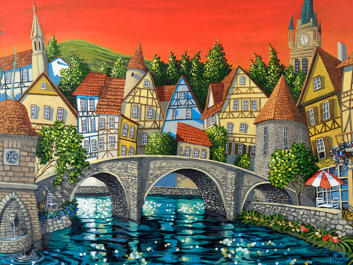 Puzzlr The Village Miguel Freitas 3D Jigsaw Puzzle 10452 500pc 24x18"