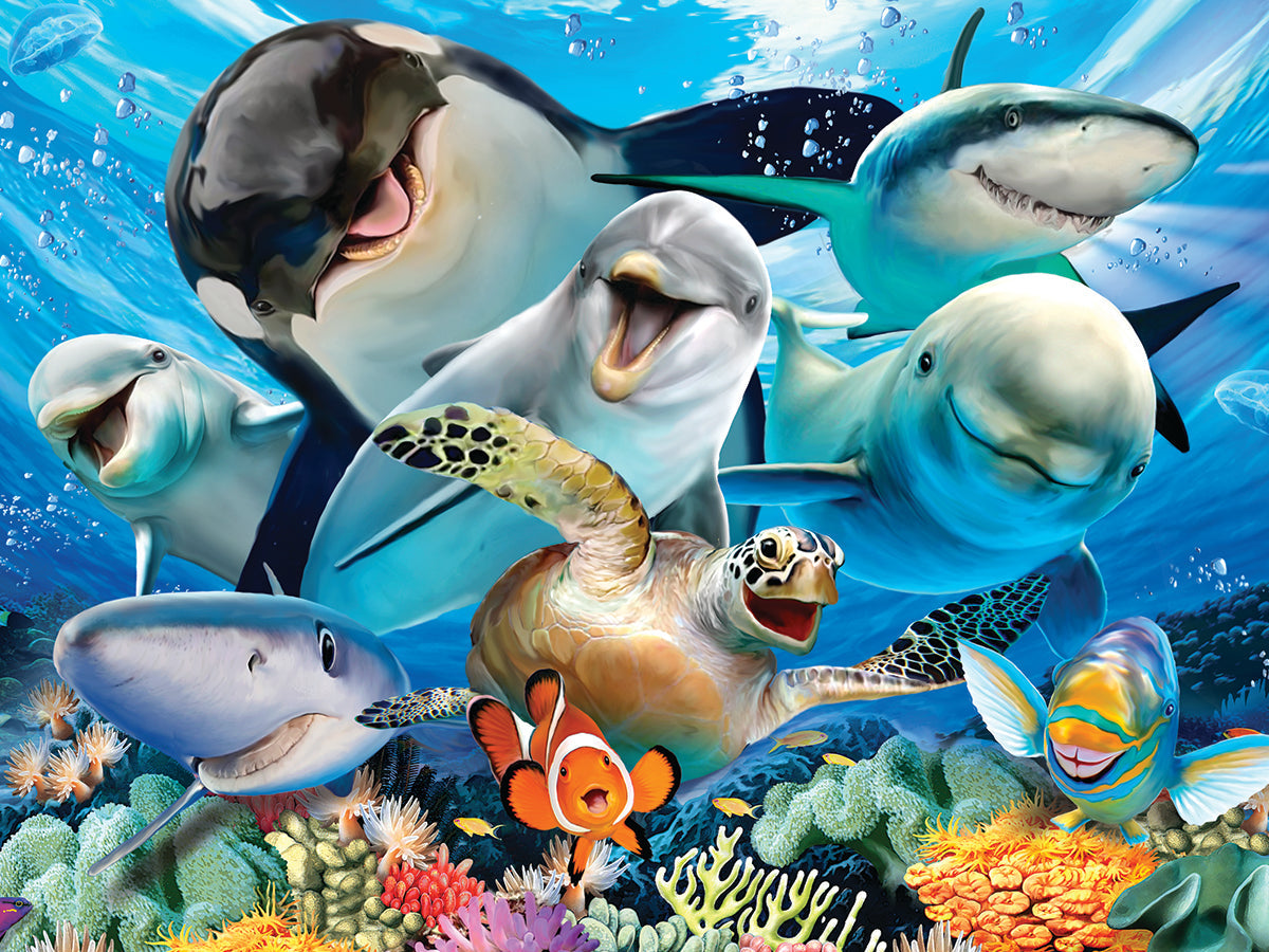 Puzzlr Underwater Selfie Howard Robinson 3D Jigsaw Puzzle 10691 63pc 12x9"