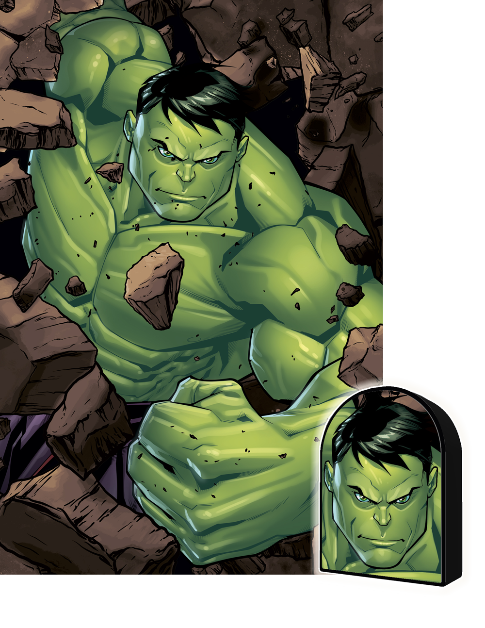 Puzzlr The Hulk Marvel 3D Jigsaw Puzzle in Tin Box Packaging 35583 300pc 12x18"